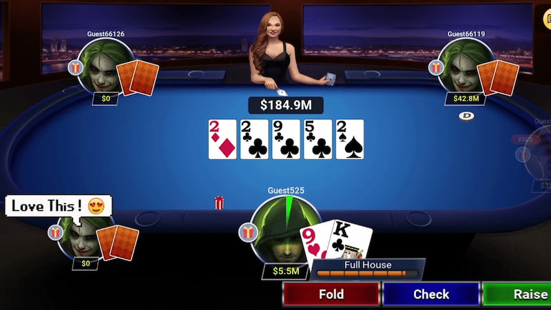 Chiêm ngưỡng dòng game bài Poker Live không giới hạn tại 888B